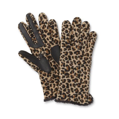 leopard print womens gloves